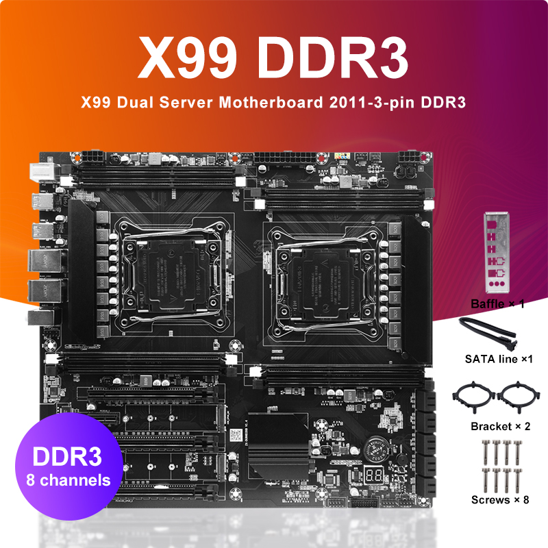 Ecc Ram Server - X99 Dual-ซ็อกเก็ต CPU เมนบอร์ด Lga2011-3 8xddr3