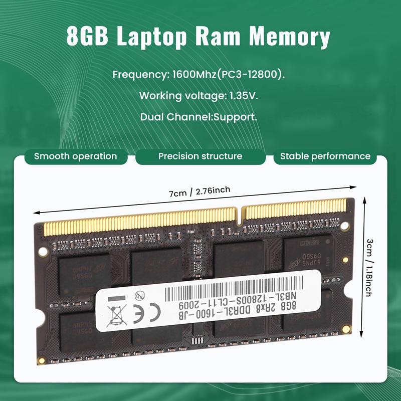 DDR3 8GB หน่วยความจำแล็ปท็อป 1 - Ram Memory Module บทวิจารณ์และราคา